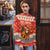 Native American Christmas Ugly Christmas Sweater with Red & Orange Geometric Pattern Santa Claus and Teepee Motif - Wonder Print Shop