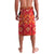 Native American Christmas Lavalava with Red & Orange Geometric Pattern Santa Claus and Teepee Motif - Wonder Print Shop