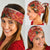 Native American Christmas Neck Gaiter with Red & Orange Geometric Pattern Santa Claus and Teepee Motif - Wonder Print Shop