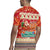 Native American Christmas Rugby Jersey with Red & Orange Geometric Pattern Santa Claus and Teepee Motif - Wonder Print Shop