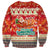 Native American Christmas Sweatshirt with Red & Orange Geometric Pattern Santa Claus and Teepee Motif - Wonder Print Shop