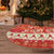 Native American Christmas Tree Skirt with Red & Orange Geometric Pattern Santa Claus and Teepee Motif - Wonder Print Shop