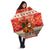 Native American Christmas Umbrella with Red & Orange Geometric Pattern Santa Claus and Teepee Motif - Wonder Print Shop