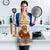 Native American Christmas Apron with Beige Tribal Pattern Santa Claus and Dreamcatcher Motif - Wonder Print Shop