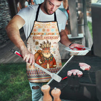 Native American Christmas Apron with Beige Tribal Pattern Santa Claus and Dreamcatcher Motif - Wonder Print Shop