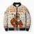 Native American Christmas Bomber Puffer Jacket with Beige Tribal Pattern Santa Claus and Dreamcatcher Motif - Wonder Print Shop