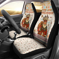 Native American Christmas Car Seat Cover with Beige Tribal Pattern Santa Claus and Dreamcatcher Motif - Wonder Print Shop