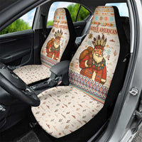 Native American Christmas Car Seat Cover with Beige Tribal Pattern Santa Claus and Dreamcatcher Motif - Wonder Print Shop