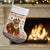 Native American Christmas Stocking with Beige Tribal Pattern Santa Claus and Dreamcatcher Motif - Wonder Print Shop