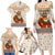 Native American Christmas Family Matching Long Sleeve Bodycon Dress and Hawaiian Shirt with Beige Tribal Pattern Santa Claus and Dreamcatcher Motif - Wonder Print Shop
