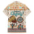 Native American Christmas Family Matching Long Sleeve Bodycon Dress and Hawaiian Shirt with Beige Tribal Pattern Santa Claus and Dreamcatcher Motif - Wonder Print Shop