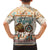 Native American Christmas Family Matching Off The Shoulder Long Sleeve Dress and Hawaiian Shirt with Beige Tribal Pattern Santa Claus and Dreamcatcher Motif - Wonder Print Shop