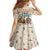 Native American Christmas Family Matching Off The Shoulder Long Sleeve Dress and Hawaiian Shirt with Beige Tribal Pattern Santa Claus and Dreamcatcher Motif - Wonder Print Shop