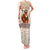Native American Christmas Family Matching Tank Maxi Dress and Hawaiian Shirt with Beige Tribal Pattern Santa Claus and Dreamcatcher Motif - Wonder Print Shop