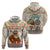 Native American Christmas Hoodie with Beige Tribal Pattern Santa Claus and Dreamcatcher Motif - Wonder Print Shop