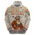 Native American Christmas Hoodie with Beige Tribal Pattern Santa Claus and Dreamcatcher Motif - Wonder Print Shop