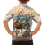 Native American Christmas Kid Hawaiian Shirt with Beige Tribal Pattern Santa Claus and Dreamcatcher Motif - Wonder Print Shop