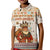 Native American Christmas Kid Polo Shirt with Beige Tribal Pattern Santa Claus and Dreamcatcher Motif - Wonder Print Shop
