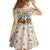 Native American Christmas Kid Short Sleeve Dress with Beige Tribal Pattern Santa Claus and Dreamcatcher Motif - Wonder Print Shop