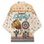 Native American Christmas Kimono with Beige Tribal Pattern Santa Claus and Dreamcatcher Motif - Wonder Print Shop