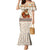 Native American Christmas Mermaid Dress with Beige Tribal Pattern Santa Claus and Dreamcatcher Motif - Wonder Print Shop