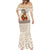 Native American Christmas Mermaid Dress with Beige Tribal Pattern Santa Claus and Dreamcatcher Motif - Wonder Print Shop