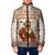 Native American Christmas Padded Jacket with Beige Tribal Pattern Santa Claus and Dreamcatcher Motif - Wonder Print Shop