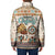 Native American Christmas Padded Jacket with Beige Tribal Pattern Santa Claus and Dreamcatcher Motif - Wonder Print Shop