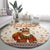 Native American Christmas Round Carpet with Beige Tribal Pattern Santa Claus and Dreamcatcher Motif - Wonder Print Shop