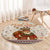 Native American Christmas Round Carpet with Beige Tribal Pattern Santa Claus and Dreamcatcher Motif - Wonder Print Shop