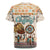 Native American Christmas Rugby Jersey with Beige Tribal Pattern Santa Claus and Dreamcatcher Motif - Wonder Print Shop