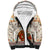 Native American Christmas Sherpa Hoodie with Beige Tribal Pattern Santa Claus and Dreamcatcher Motif - Wonder Print Shop