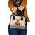 Native American Christmas Shoulder Handbag with Beige Tribal Pattern Santa Claus and Dreamcatcher Motif - Wonder Print Shop