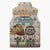 Native American Christmas Sleeveless Puffer Jacket with Beige Tribal Pattern Santa Claus and Dreamcatcher Motif - Wonder Print Shop