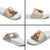 Native American Christmas Slide Sandals with Beige Tribal Pattern Santa Claus and Dreamcatcher Motif - Wonder Print Shop