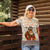 Native American Christmas Women Polo Shirt with Beige Tribal Pattern Santa Claus and Dreamcatcher Motif - Wonder Print Shop