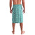 Bahamas Christmas Lavalava with Teal Palm Pattern Carnival Santa and National Emblem Motif - Wonder Print Shop