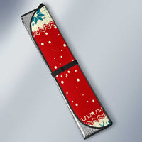 Bahamas Christmas Auto Sun Shade with Red Festive Pattern Sailing Santa and National Flag Motif - Wonder Print Shop