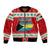 Bahamas Christmas Bomber Jacket with Red Festive Pattern Sailing Santa and National Flag Motif - Wonder Print Shop