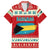 Bahamas Christmas Family Matching Long Sleeve Bodycon Dress and Hawaiian Shirt with Red Festive Pattern Sailing Santa and National Flag Motif - Wonder Print Shop