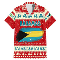 Bahamas Christmas Family Matching Mermaid Dress and Hawaiian Shirt with Red Festive Pattern Sailing Santa and National Flag Motif - Wonder Print Shop