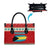 Bahamas Christmas Leather Bag with Red Festive Pattern Sailing Santa and National Flag Motif - Wonder Print Shop