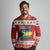 Bahamas Christmas Long Sleeve Polo Shirt with Red Festive Pattern Sailing Santa and National Flag Motif - Wonder Print Shop