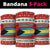 Bahamas Christmas Neck Gaiter with Red Festive Pattern Sailing Santa and National Flag Motif - Wonder Print Shop