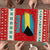 Bahamas Christmas Puzzle with Red Festive Pattern Sailing Santa and National Flag Motif - Wonder Print Shop