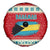 Bahamas Christmas Spare Tire Cover with Red Festive Pattern Sailing Santa and National Flag Motif - Wonder Print Shop