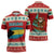 Bahamas Christmas Zipper Polo Shirt with Red Festive Pattern Sailing Santa and National Flag Motif - Wonder Print Shop