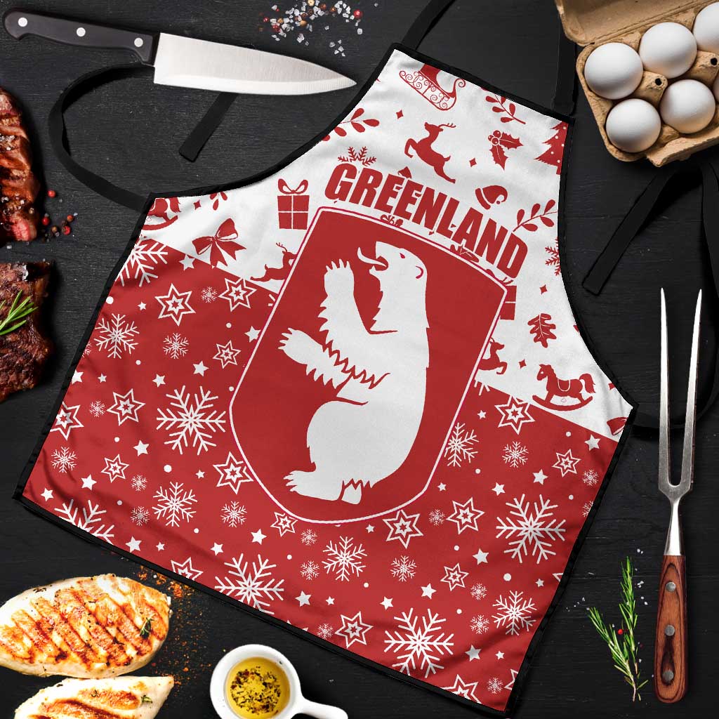 Greenland Christmas Apron Land of Ice Heart of Fire - Wonder Print Shop