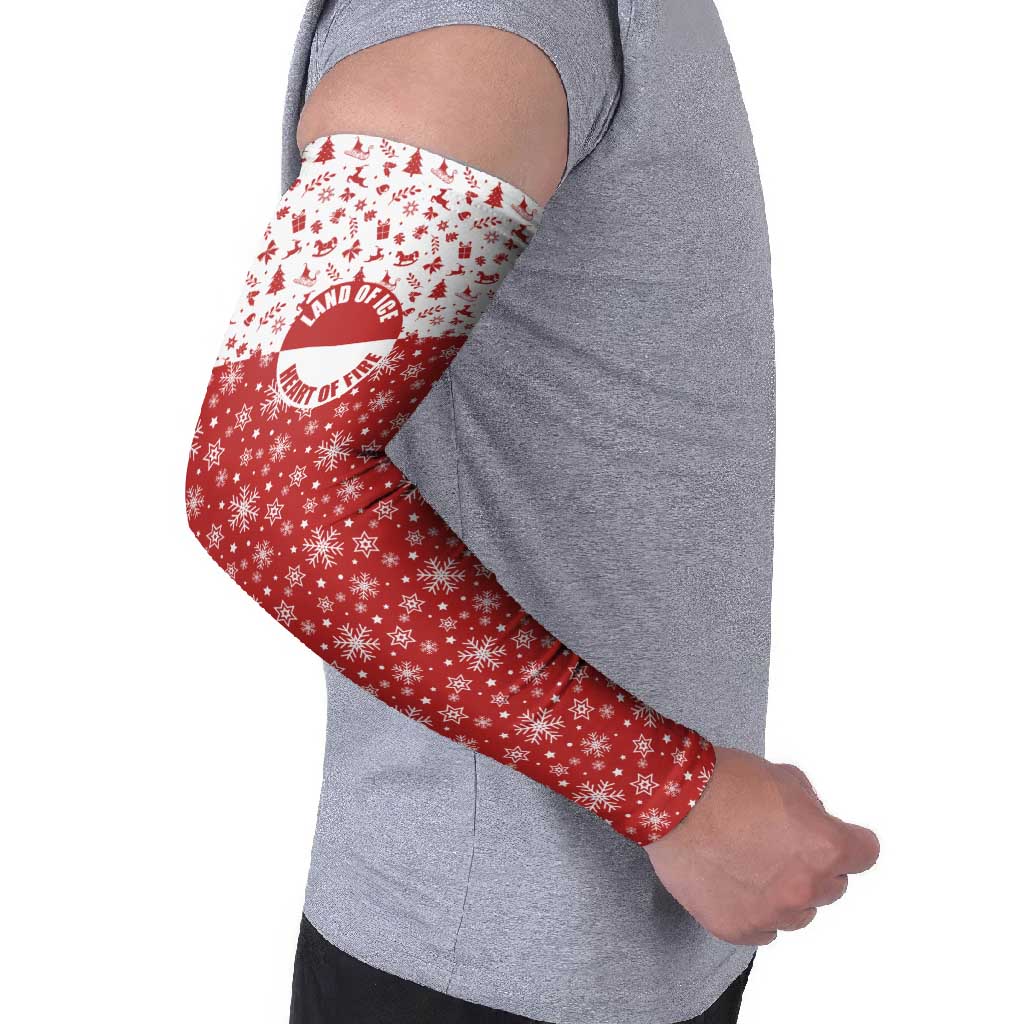 Greenland Christmas Arm Sleeves Land of Ice Heart of Fire - Wonder Print Shop