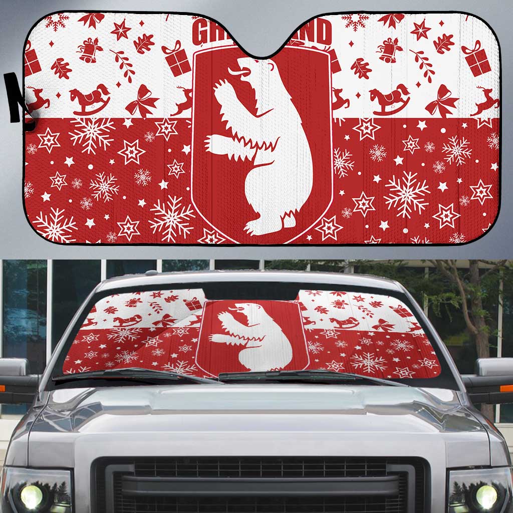 Greenland Christmas Auto Sun Shade Land of Ice Heart of Fire - Wonder Print Shop